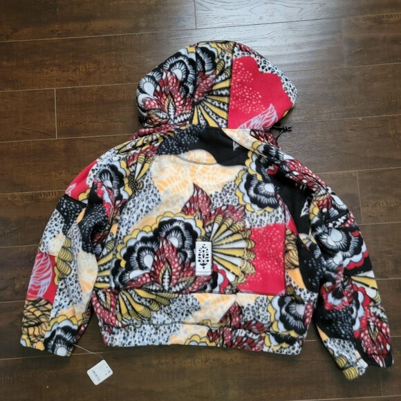Free People Wild and Free Printed Fleece Pullover Womens S Athleisure Gorpcore - Picture 3 of 7
